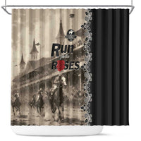 Kentucky Run For The Rose Shower Curtain Beige Rose Floral