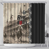 Kentucky Run For The Rose Shower Curtain Beige Rose Floral