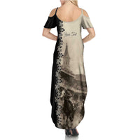 Personalized Kentucky Run For The Rose Summer Maxi Dress Beige Rose Floral