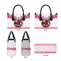 Kentucky Horse Racing Leather Bag Run For The Rose