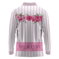 Personalized Kentucky Horse Racing Long Sleeve Polo Shirt Run For The Rose