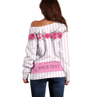 Personalized Kentucky Horse Racing Off Shoulder Sweater Run For The Rose