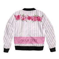 Personalized Kentucky Horse Racing Sleeve Zip Bomber Jacket Run For The Rose
