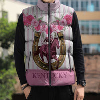 Personalized Kentucky Horse Racing Sleeveless Puffer Jacket Run For The Rose