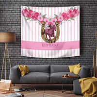 Kentucky Horse Racing Tapestry Run For The Rose