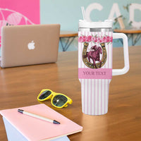 Personalized Kentucky Horse Racing Tumbler With Handle Run For The Rose