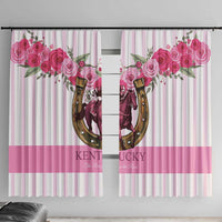 Kentucky Horse Racing Window Curtain Run For The Rose