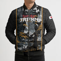 Custom Baseball Japan Samurai Bomber Puffer Jacket Black Grunge Vintage