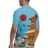 Japan Land Of The Rising Sun Rugby Jersey Japanese Pagoda Koi Fish