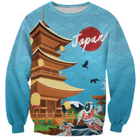 Japan Land Of The Rising Sun Sweatshirt Japanese Pagoda Koi Fish