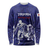 Custom Japan Samurai Blue 2026 Football Long Sleeve Shirt Go Champion