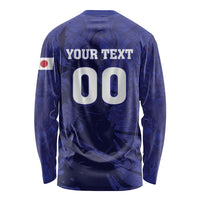 Custom Japan Samurai Blue 2026 Football Long Sleeve Shirt Go Champion