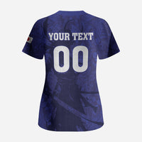 Custom Japan Samurai Blue 2026 Football Scrub Top Go Champion
