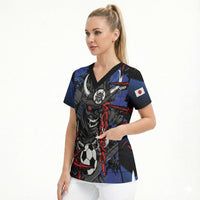 Personalised Japan Samurai 2026 Football Scrub Top Come To Fight