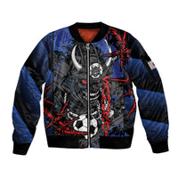 Personalised Japan Samurai 2026 Football Sleeve Zip Bomber Jacket Come To Fight
