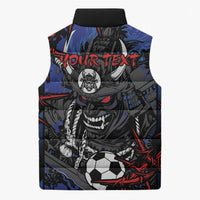Personalised Japan Samurai 2026 Football Sleeveless Puffer Jacket Come To Fight