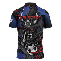 Personalised Japan Samurai 2026 Football Zipper Polo Shirt Come To Fight