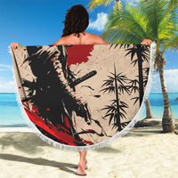 Personalised Japan Samurai Vintage Beach Blanket Honor Defines Strength