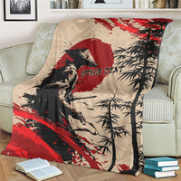 Personalised Japan Samurai Vintage Blanket Honor Defines Strength