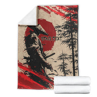 Personalised Japan Samurai Vintage Blanket Honor Defines Strength