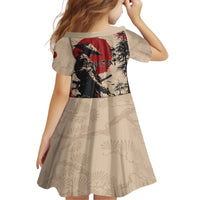 Personalised Japan Samurai Vintage Kid Short Sleeve Dress Honor Defines Strength