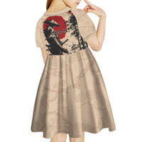 Personalised Japan Samurai Vintage Kid Short Sleeve Dress Honor Defines Strength