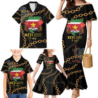 Suriname Keti Koti Family Matching Mermaid Dress and Hawaiian Shirt Kettingsnijden Prisiri Manspasi - Wonder Print Shop