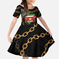 Suriname Keti Koti Kid Short Sleeve Dress Kettingsnijden Prisiri Manspasi - Wonder Print Shop