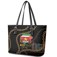 Suriname Keti Koti Leather Tote Bag Kettingsnijden Prisiri Manspasi - Wonder Print Shop