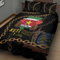 Suriname Keti Koti Quilt Bed Set Kettingsnijden Prisiri Manspasi - Wonder Print Shop