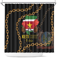 Suriname Keti Koti Shower Curtain Kettingsnijden Prisiri Manspasi