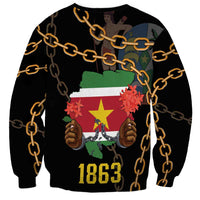 Suriname Keti Koti Sweatshirt Kettingsnijden Prisiri Manspasi - Wonder Print Shop