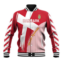 Custom Danmark 2024 Football Baseball Jacket We are Red We are White We are Danish Dynamite - Wonder Print Shop