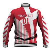Custom Danmark 2024 Football Baseball Jacket We are Red We are White We are Danish Dynamite - Wonder Print Shop