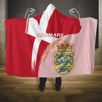 Danmark 2024 Football Hooded Blanket We are Red We are White We are Danish Dynamite