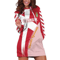 Custom Danmark 2024 Football Hoodie Dress We are Red We are White We are Danish Dynamite - Wonder Print Shop