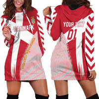 Custom Danmark 2024 Football Hoodie Dress We are Red We are White We are Danish Dynamite - Wonder Print Shop
