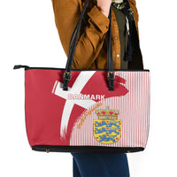 Danmark 2024 Football Leather Tote Bag We are Red We are White We are Danish Dynamite - Wonder Print Shop