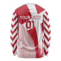 Custom Danmark 2024 Football Long Sleeve Shirt We are Red We are White We are Danish Dynamite - Wonder Print Shop