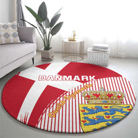 Danmark 2024 Football Round Carpet We are Red We are White We are Danish Dynamite