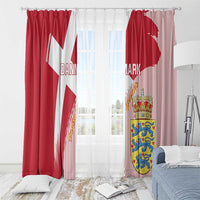 Danmark 2024 Football Window Curtain We are Red We are White We are Danish Dynamite - Wonder Print Shop