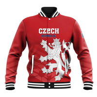 Custom Czech Republic 2024 Football Baseball Jacket Jeden Tym Jeden Cil Czechia - Wonder Print Shop