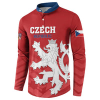 Custom Czech Republic 2024 Football Button Sweatshirt Jeden Tym Jeden Cil Czechia - Wonder Print Shop