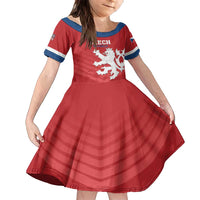 Custom Czech Republic 2024 Football Family Matching Off Shoulder Maxi Dress and Hawaiian Shirt Jeden Tym Jeden Cil Czechia - Wonder Print Shop
