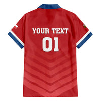 Custom Czech Republic 2024 Football Family Matching Short Sleeve Bodycon Dress and Hawaiian Shirt Jeden Tym Jeden Cil Czechia - Wonder Print Shop