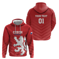 Custom Czech Republic 2024 Football Hoodie Jeden Tym Jeden Cil Czechia - Wonder Print Shop