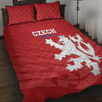 Czech Republic 2024 Football Quilt Bed Set Jeden Tym Jeden Cil Czechia - Wonder Print Shop