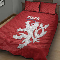 Czech Republic 2024 Football Quilt Bed Set Jeden Tym Jeden Cil Czechia - Wonder Print Shop