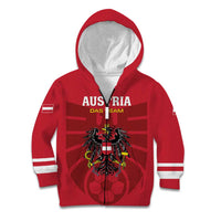 Custom Austria 2024 Football Kid Hoodie Das Team Go Champions - Wonder Print Shop