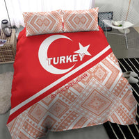 Turkey 2024 Football Bedding Set Ay Yldzllar Biz Bitti Demeden Bitmez - Wonder Print Shop